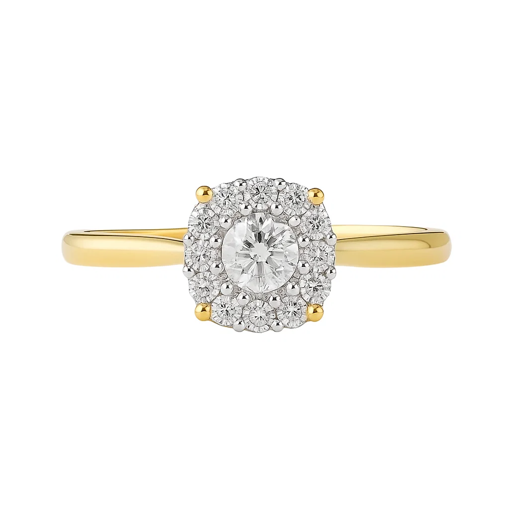 1.50ct Diamond Solitaire Illusion Yellow Gold Ring
