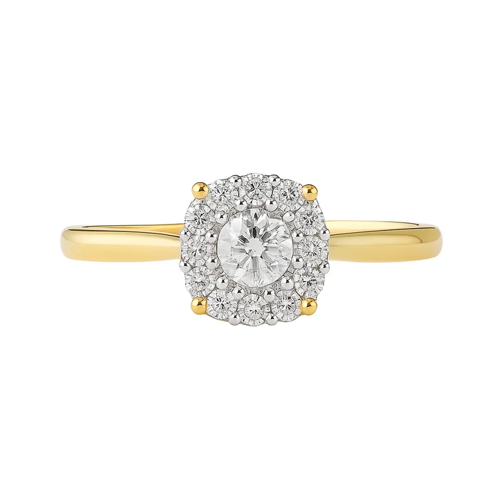 1.50ct Diamond Solitaire Illusion Yellow Gold Ring