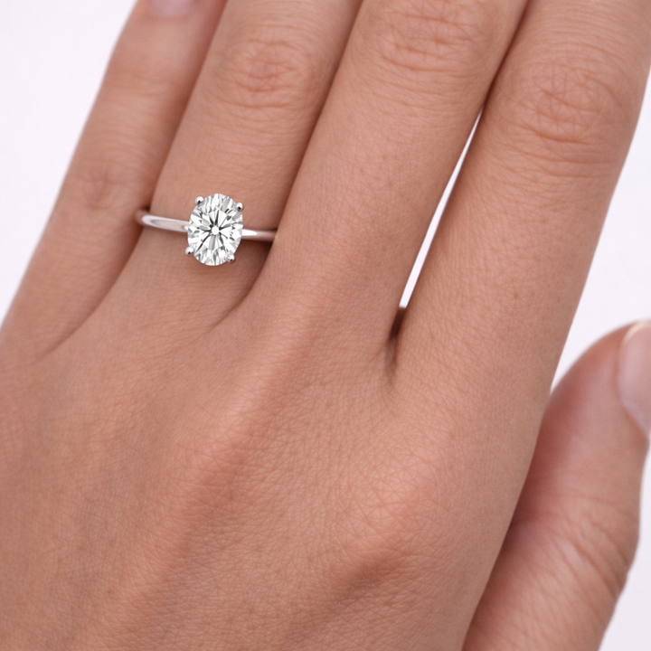 .70CT Oval Cut Diamond Solitaire Ring