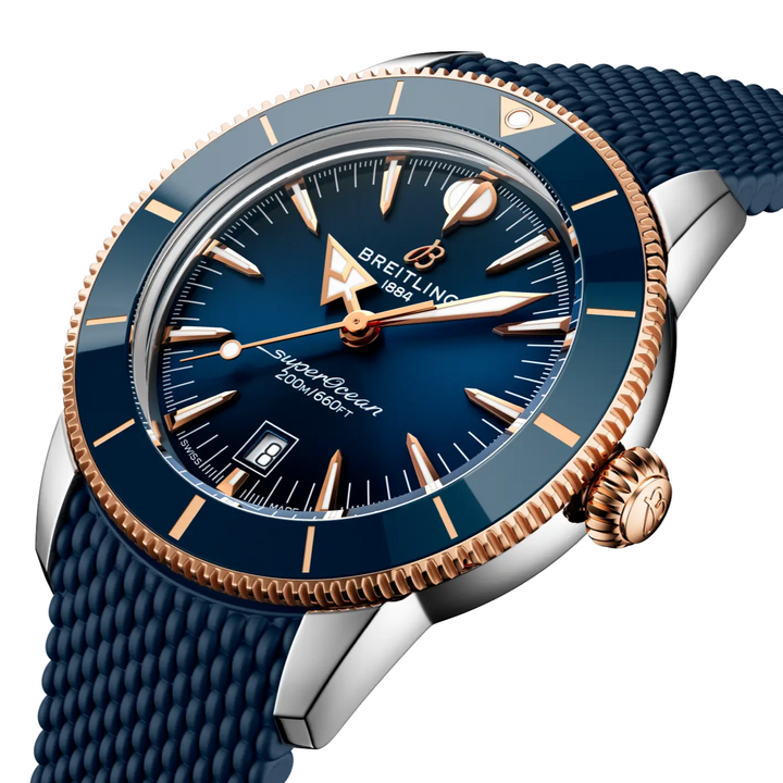 Superocean Heritage B31 Blue Dial and Strap SS/Rose Gold 44MM Watch