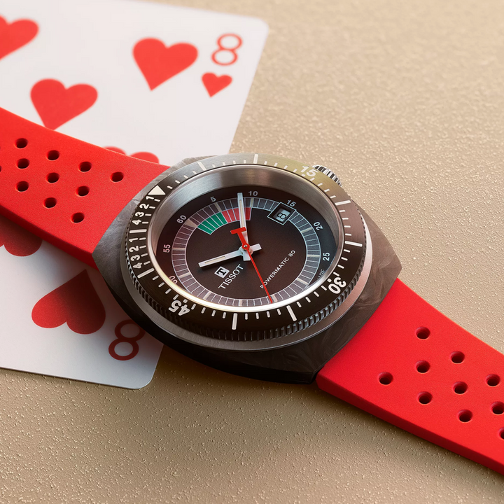Sideral Powermatic 80 Red Rubber Strap 41MM Watch