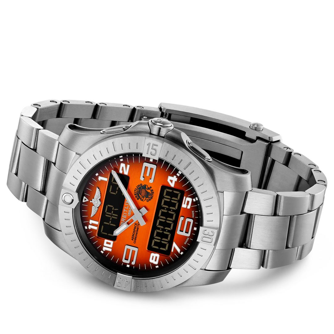 Aeropspace B70 Orbiter Titanium Orange Dial 43MM Watch