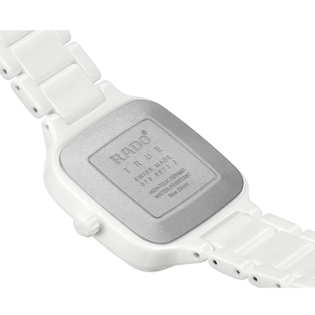 True Square Quartz White Ceramic 29MM Watch