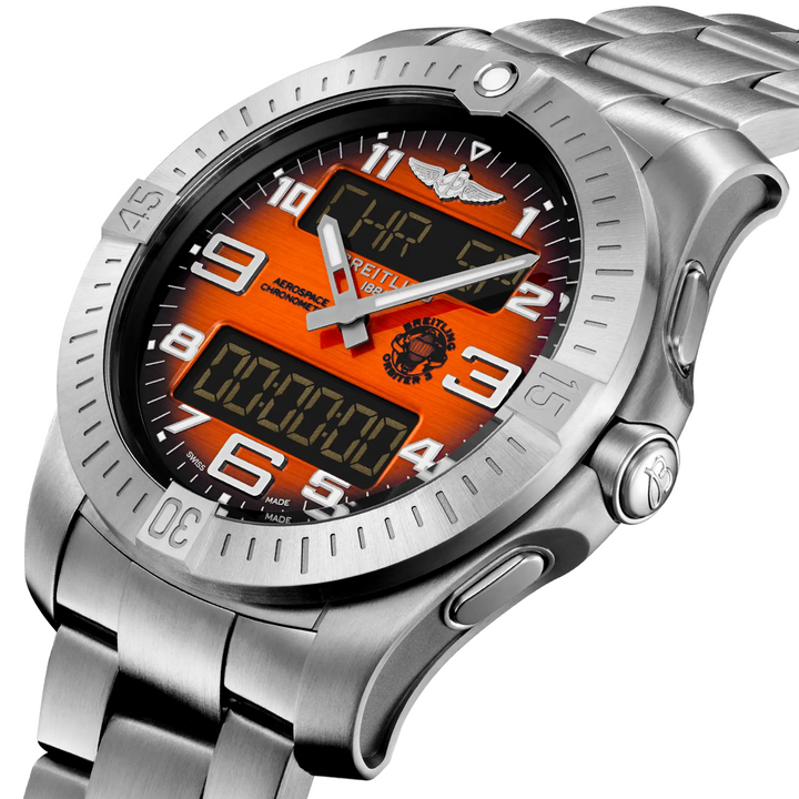 Aeropspace B70 Orbiter Titanium Orange Dial 43MM Watch