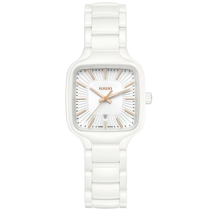 True Square Quartz White Ceramic 29MM Watch