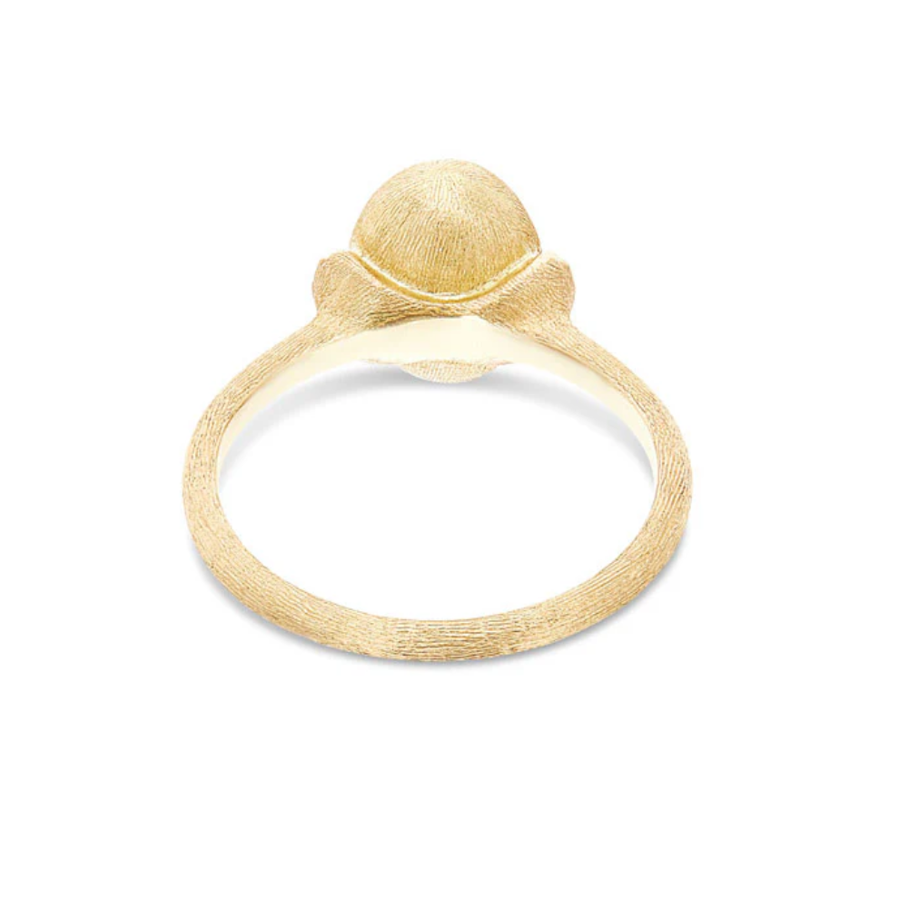 Dancing Gold Boule and Diamonds Accents Ring