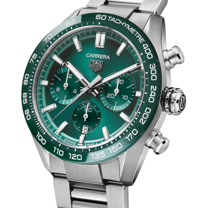 Carrera Chronograph Green Dial 44MM Watch