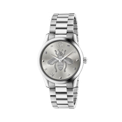YA1264126|GUCCI |G-TIMELESS |MD Steel Watch, Silver Bee Dial