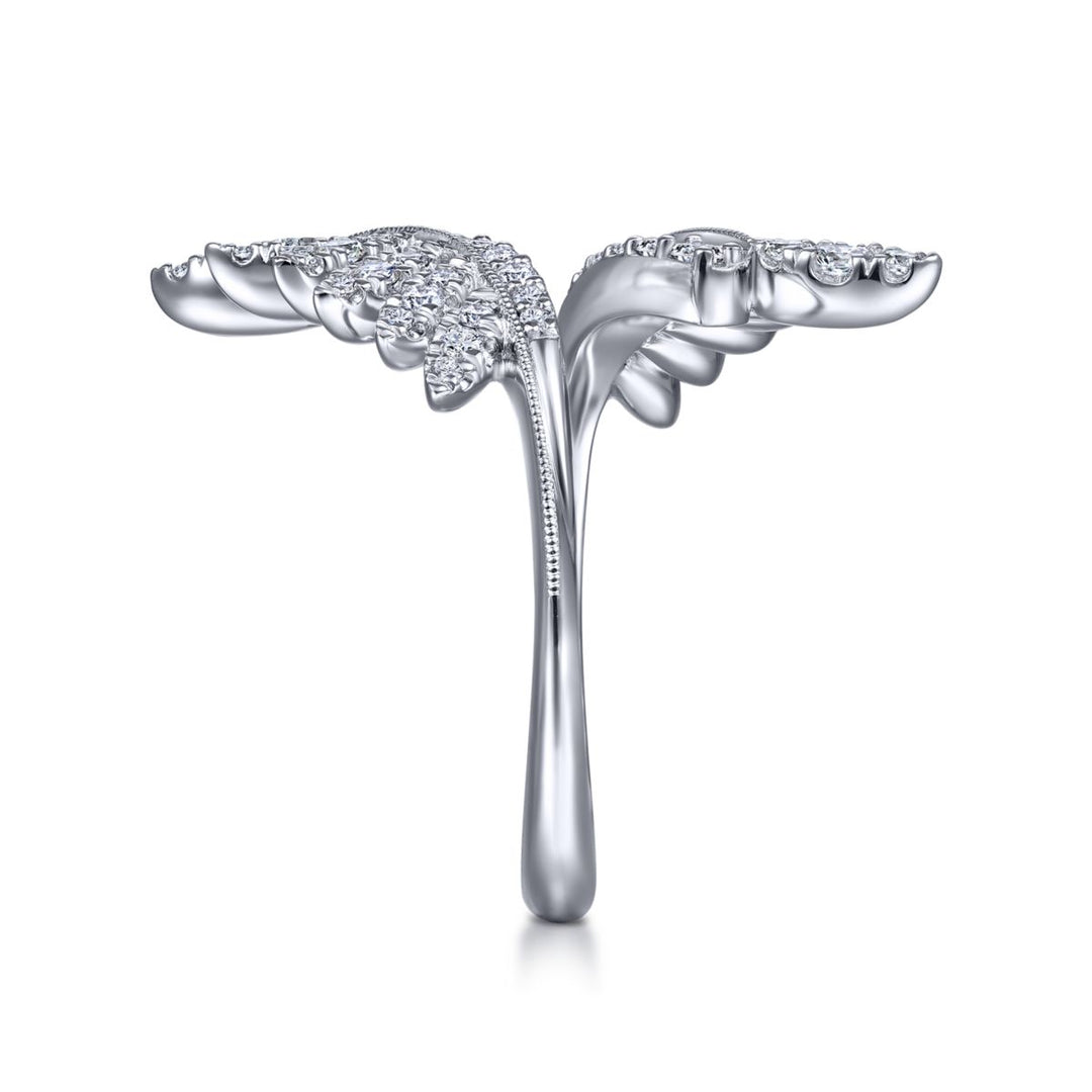 Leaf Diamond Engagement Ring Enhancer
