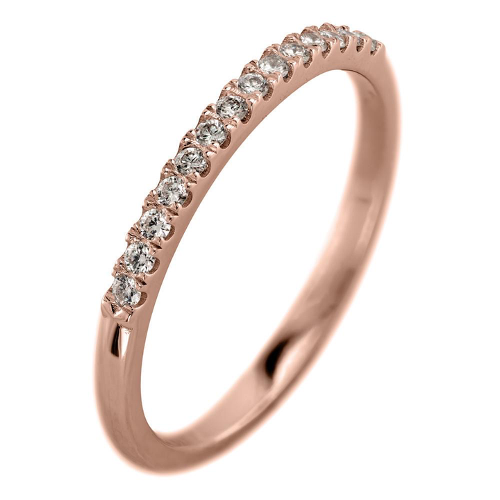 .17ct Diamond Half Eternity Rose Gold Ring