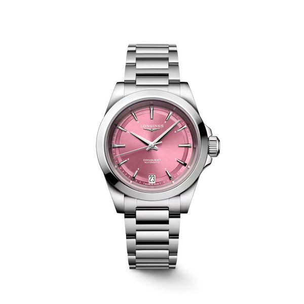 Conquest Pink 34MM Automatic Watch – Kury Alta Relojeria