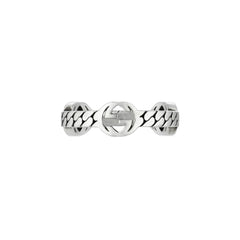 YBC661523001015|GUCCI |INTERLOCKED G |Silver Ring Thin - 7.25