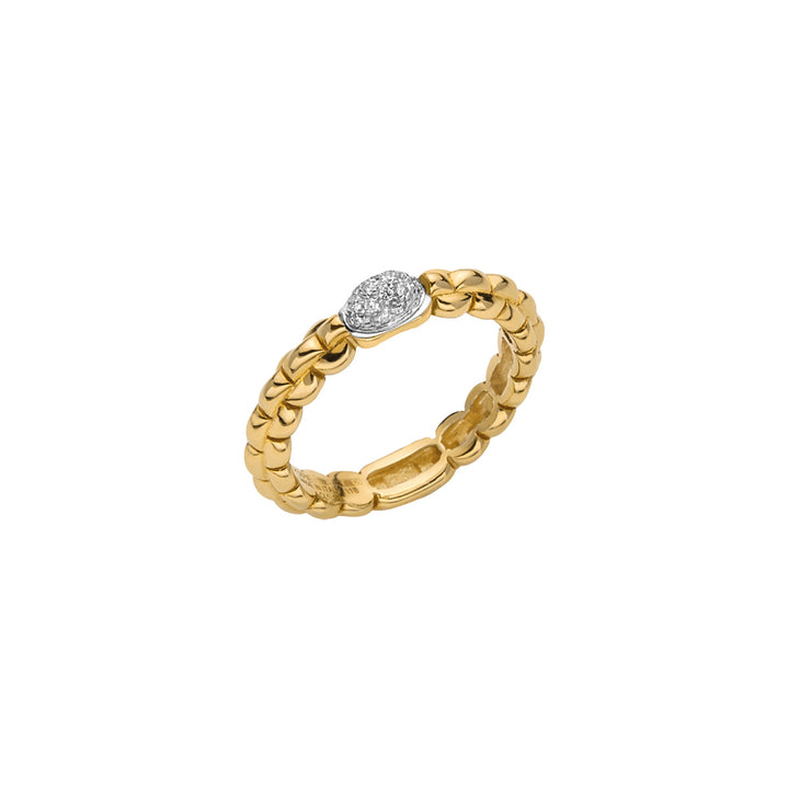 Eka Yellow and White Gold Diamond Ring