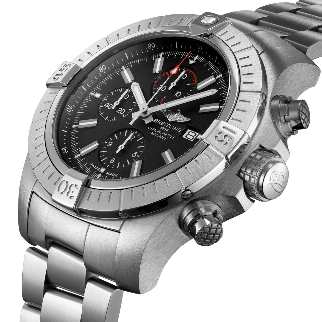 Super Avenger II Chronograph Black Dial 48MM Watch