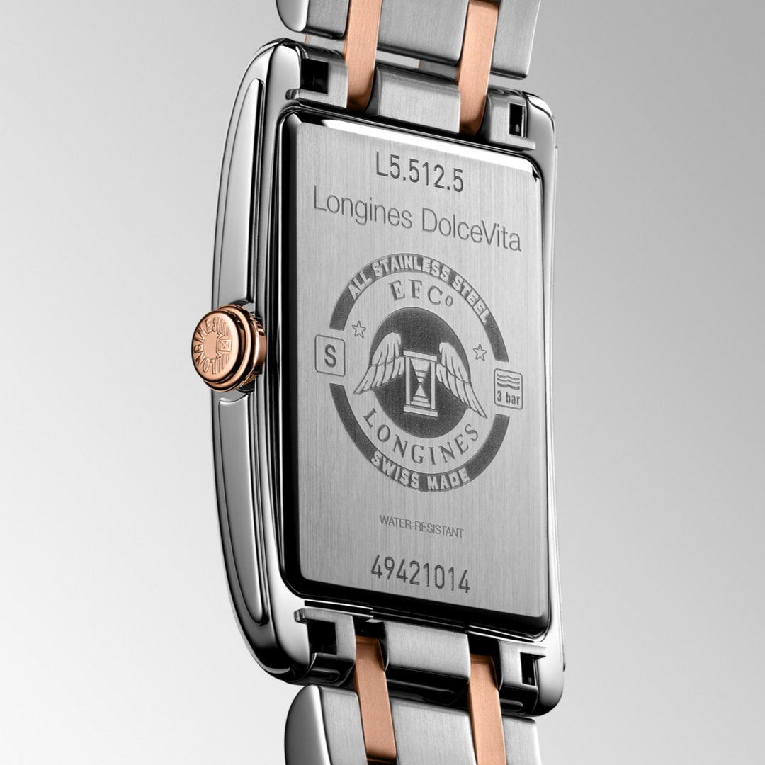 DolceVita Stainless Steel with 18K Pink Gold 23x37MM Watch
