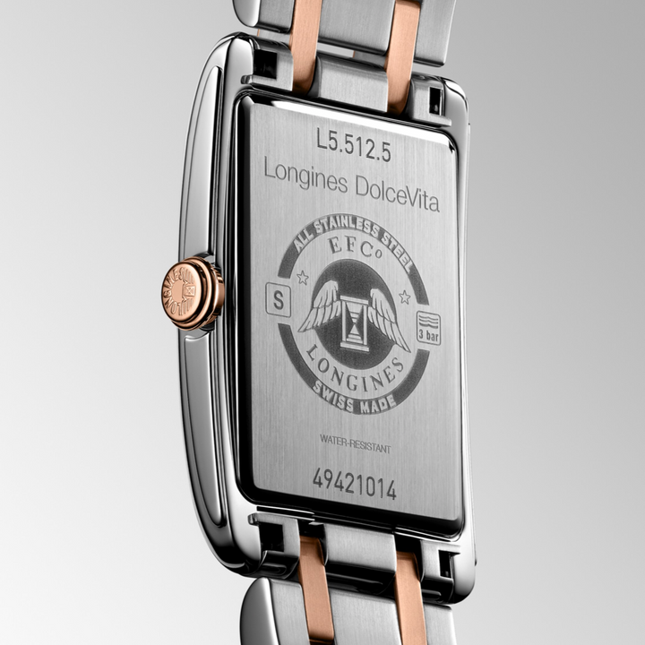 DolceVita Stainless Steel with 18K Pink Gold 23x37MM Watch