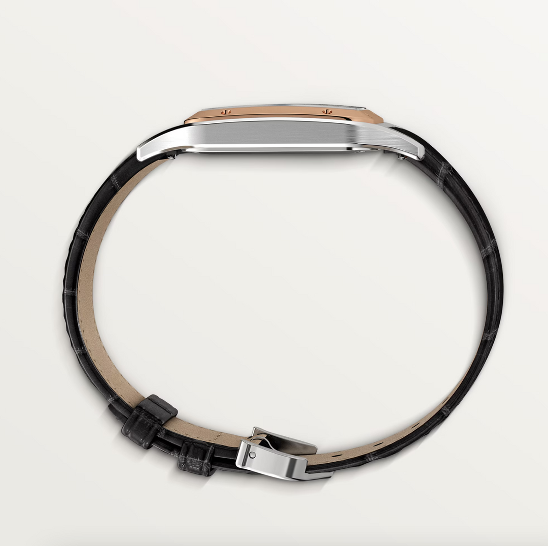 Santos Dumont Steel and Rose Gold Large Model