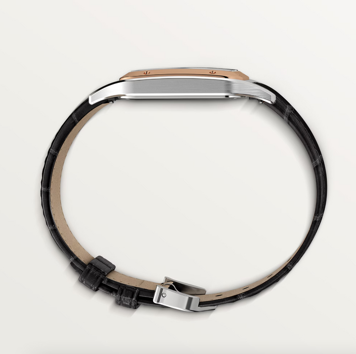 Santos Dumont Steel and Rose Gold Large Model