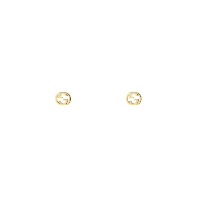 Interlocking G 18K Yellow Gold Stud Earrings