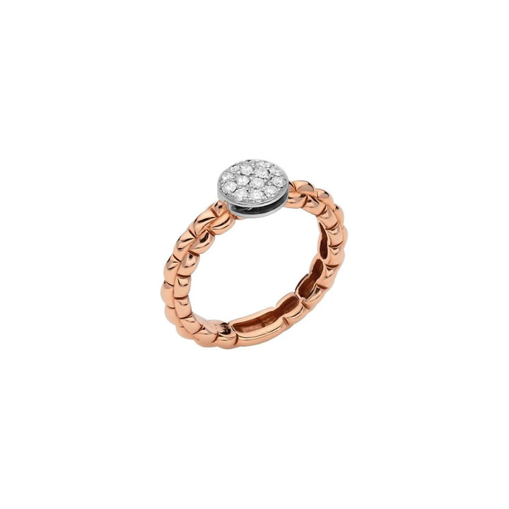 Eka Rose Gold with Pave Diamond Ring